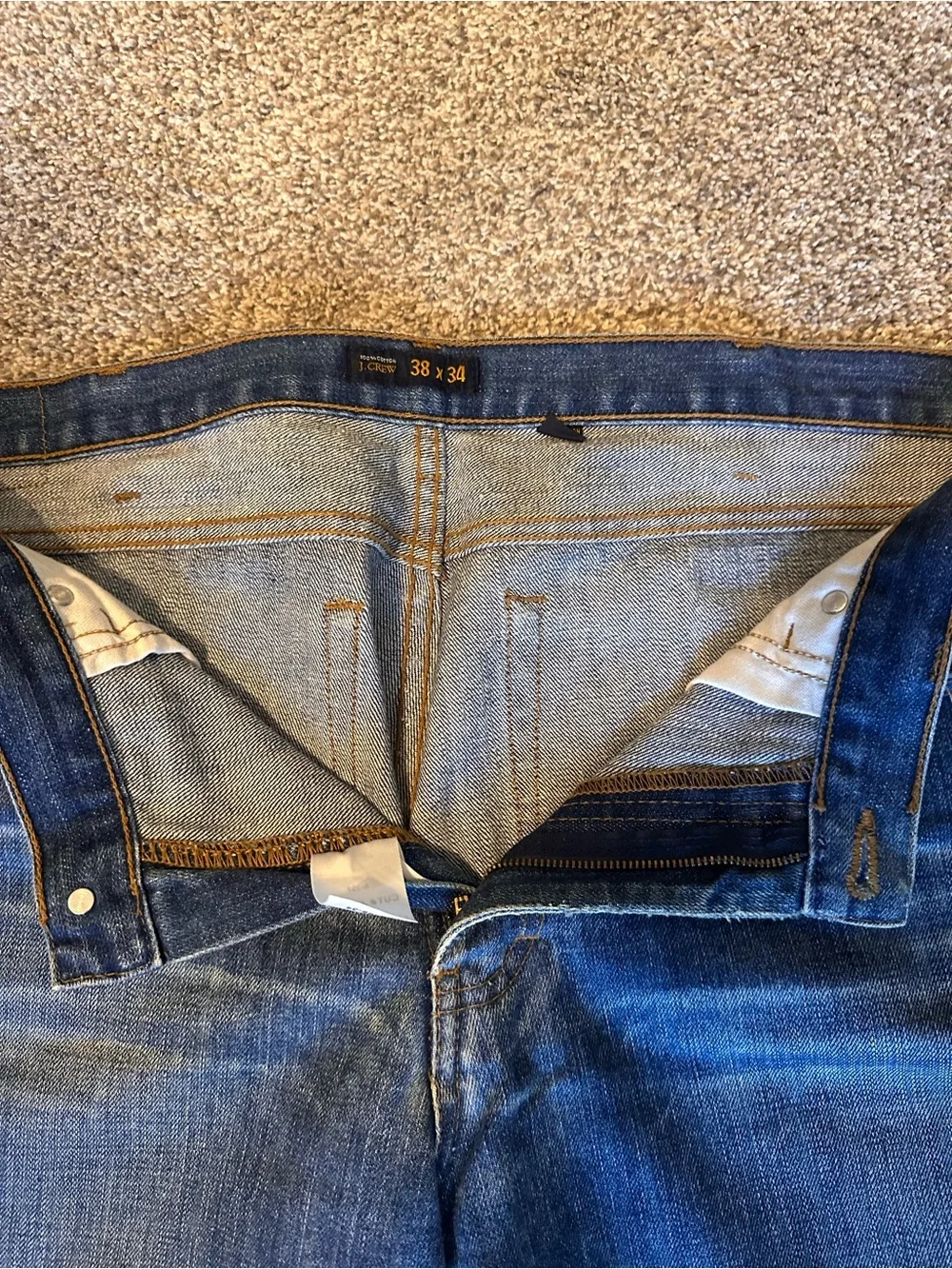 J. Crew Men's Straight-Leg Denim Jeans in Blue Wash